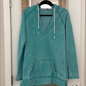 Roxy lightweight hoodie with front pocket- Teal